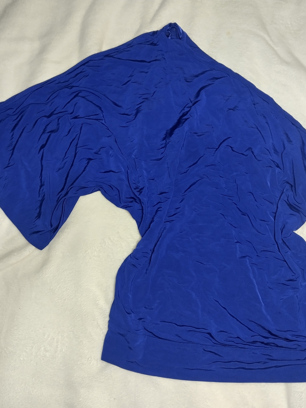 Guess Royal Blue One-Shoulder Blouse